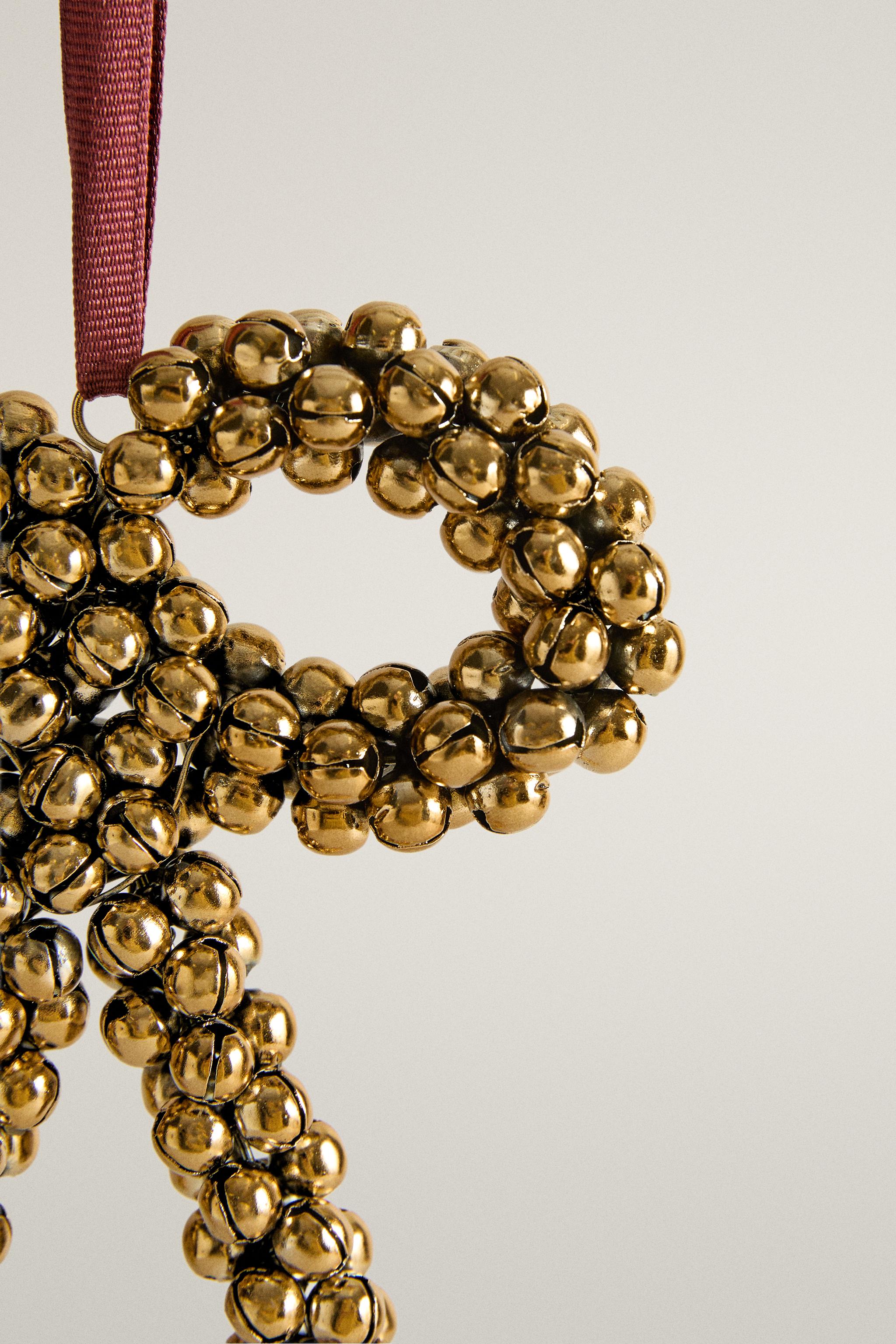 HEART SLEIGH BELLS CHRISTMAS TREE DECORATION