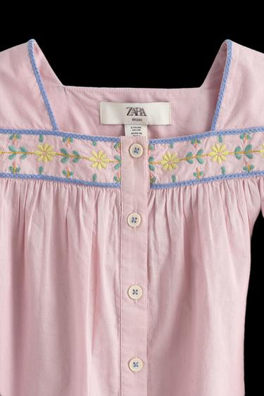 CAMISA FLORES BORDADAS LIMITED EDITION - Malva de Zara