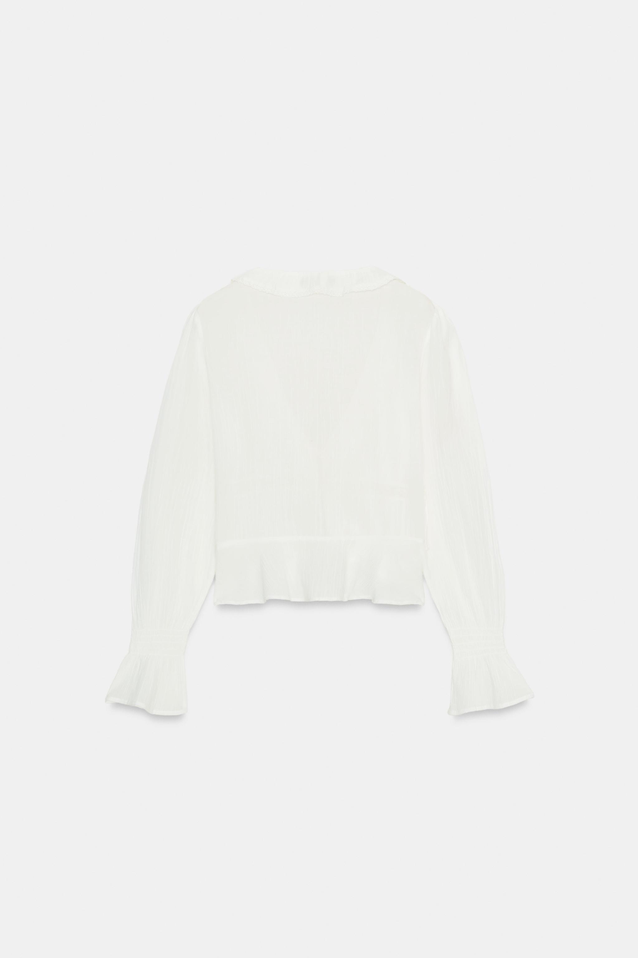 CHEMISE GAZE BRODERIES ET VOLANTS