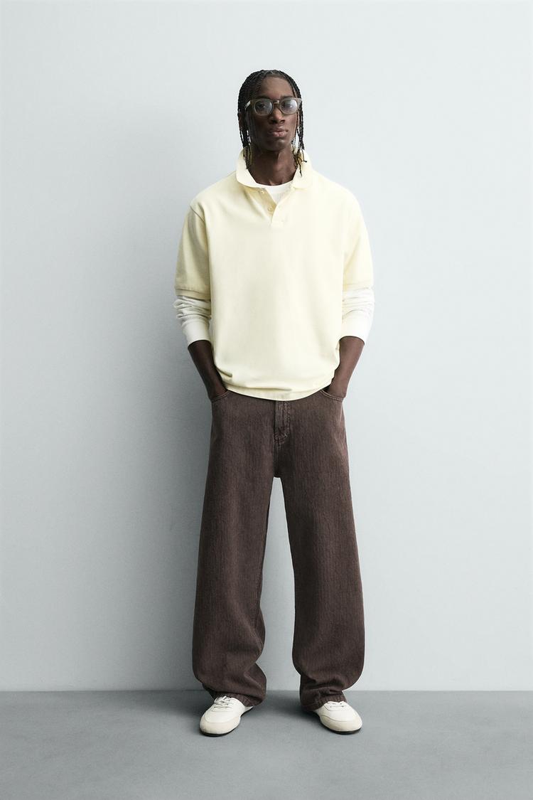 WASHED PRINT BAGGY FIT PANTS