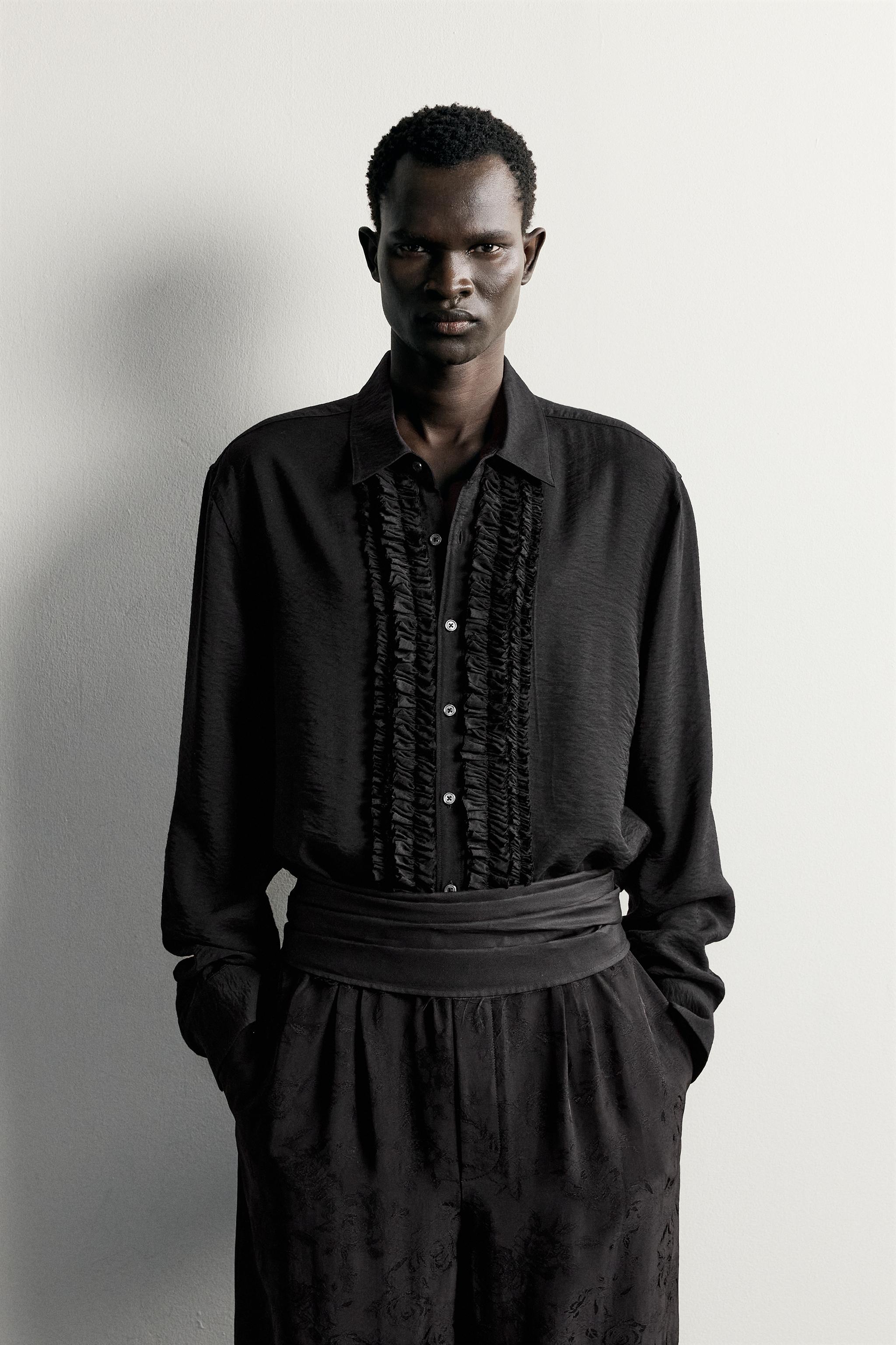 CHEMISE FLUIDE À JABOTS