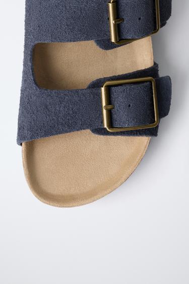 STORIEZ - SANDALES À BOUCLES EN CUIR - Bleu marine de Zara - Image 5