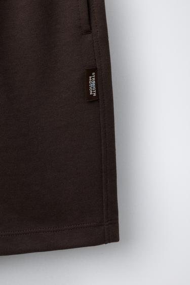 INTERLOCK SLOGAN T-SHIRT AND BERMUDA SHORTS SET - Chocolate by Zara - Image 7