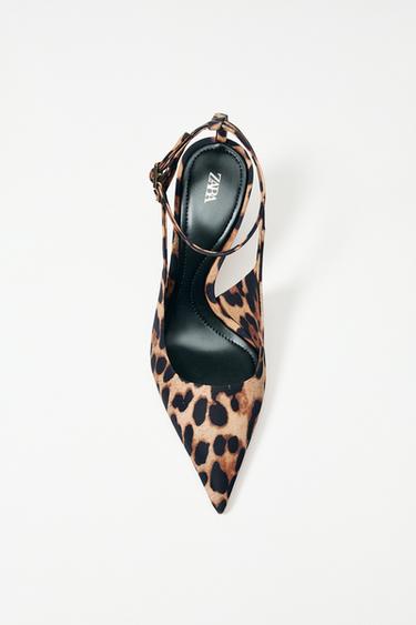 Zara CIPELE SA OTVORENOM PETOM, ŠTIKLOM I ŽIVOTINJSKIM DEZENOM – Leopard