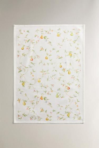 LOT PAÑOS COCINA COTON PERAS (LOT DE 2) - Verdâtre de Zara - Image 1