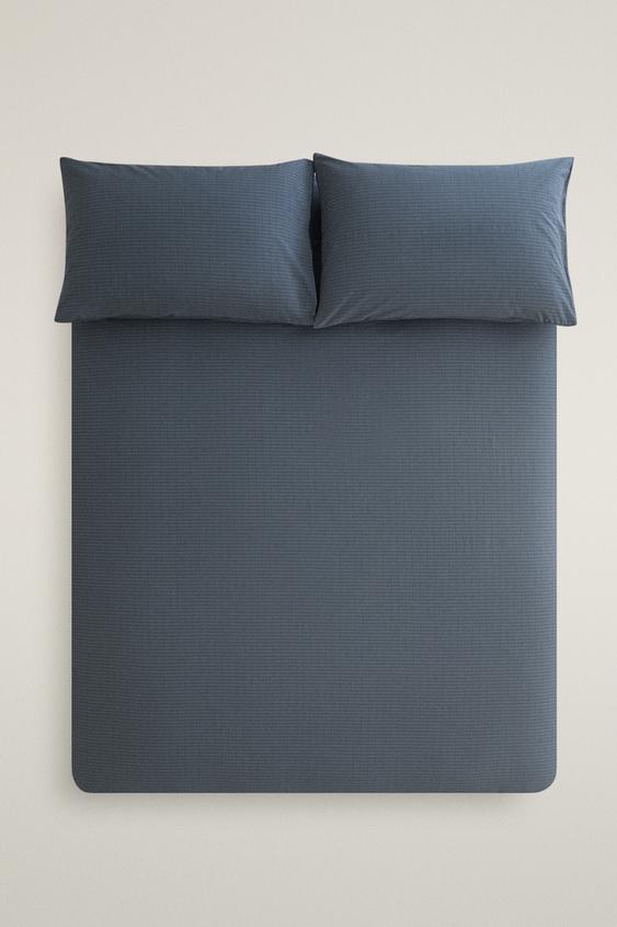 HOUSSE DE COUETTE COTON RÉVERSIBLE - Bleu moyen de Zara - Image 0