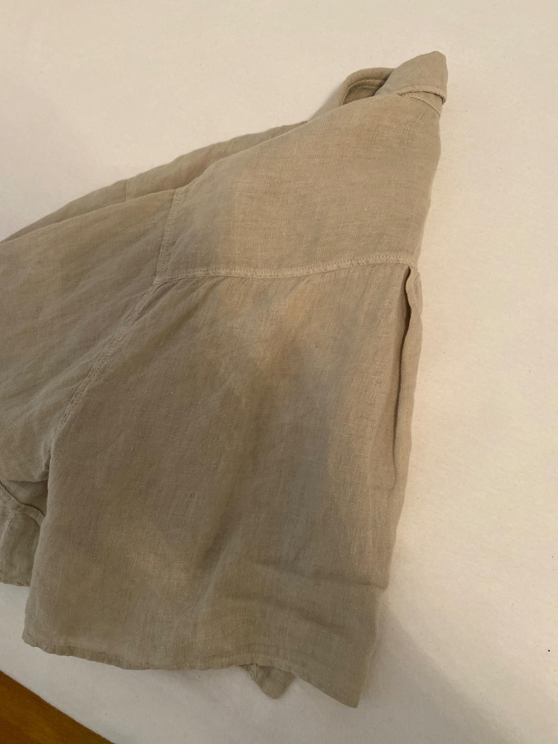 CROPPED 100% LINEN SHIRT - Image 4