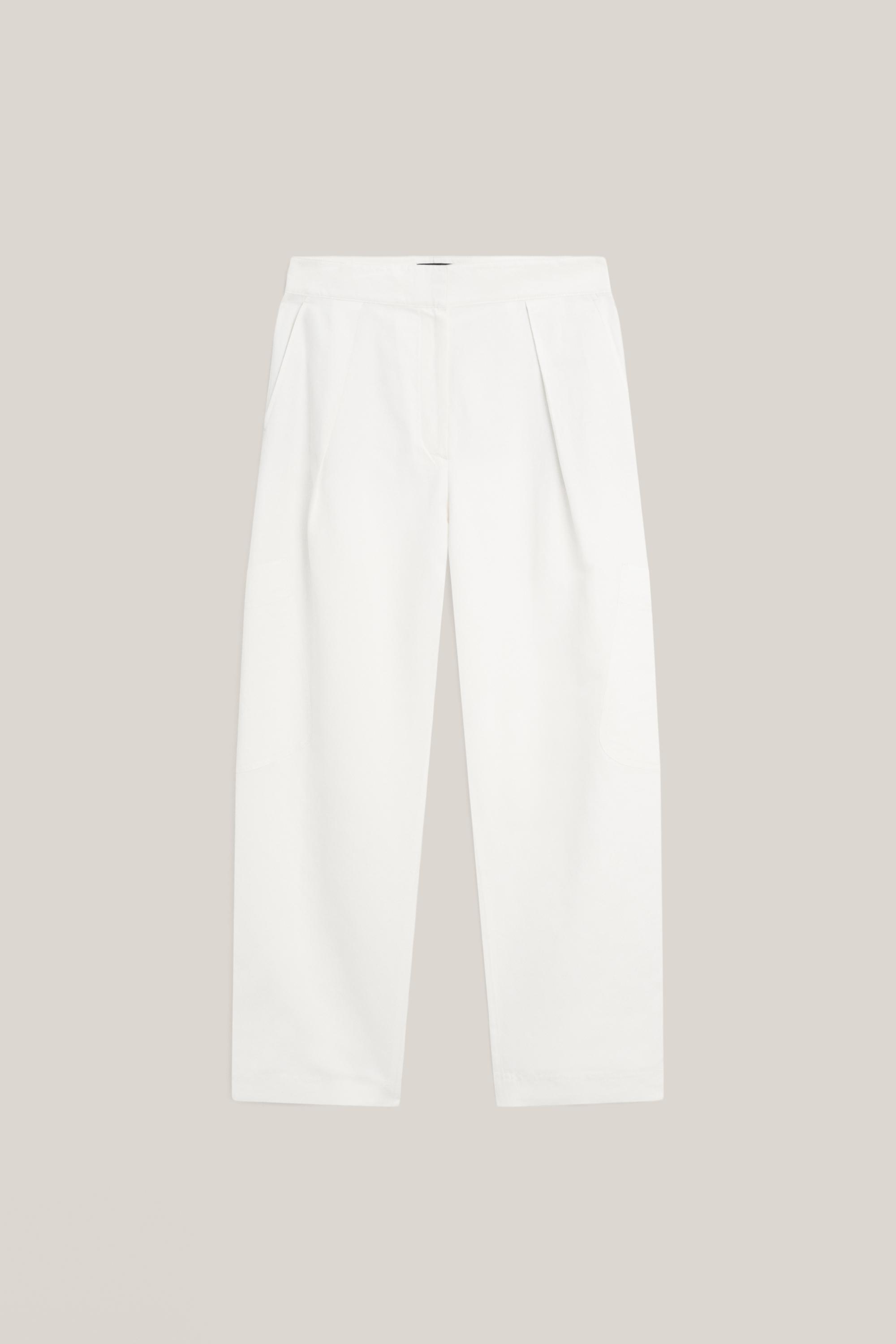 Flowing trousers with darts - LIMITED EDITION — Beige
