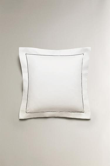SATEEN PILLOWCASE WITH TRIM - Black by Zara - Image 1
