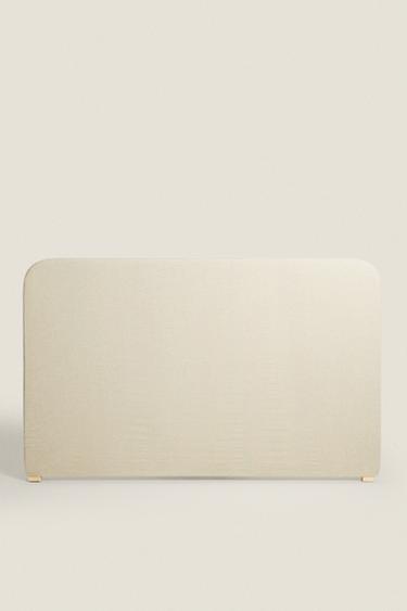 ROUNDED HEADBOARD WITH LINEN COVER - Light beige by Zara - Image 2