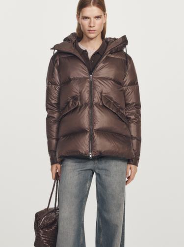 Zara Water-repellent puffer jacket - Mink marl