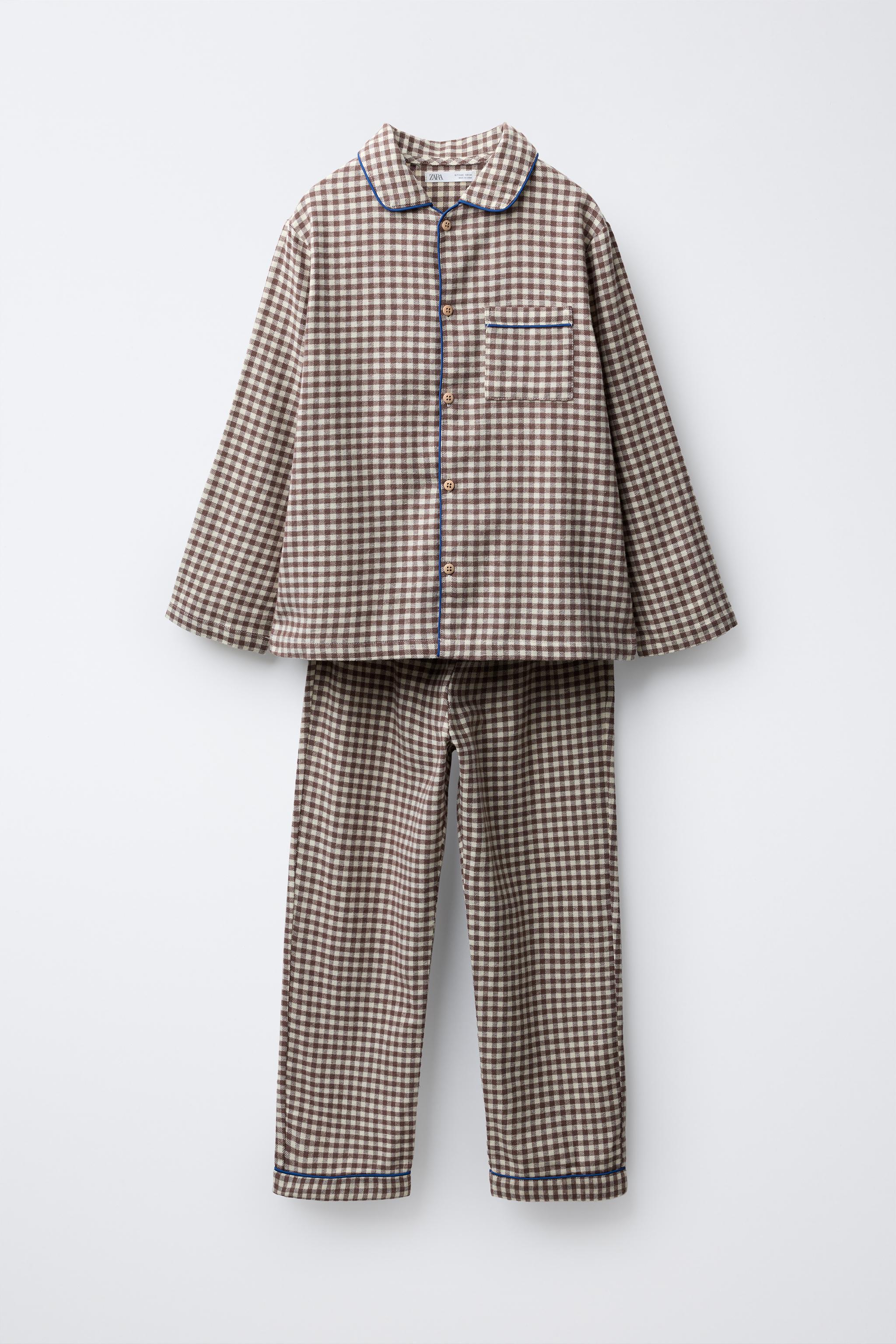 AGES 6-14 / GINGHAM FLANNEL PAJAMAS
