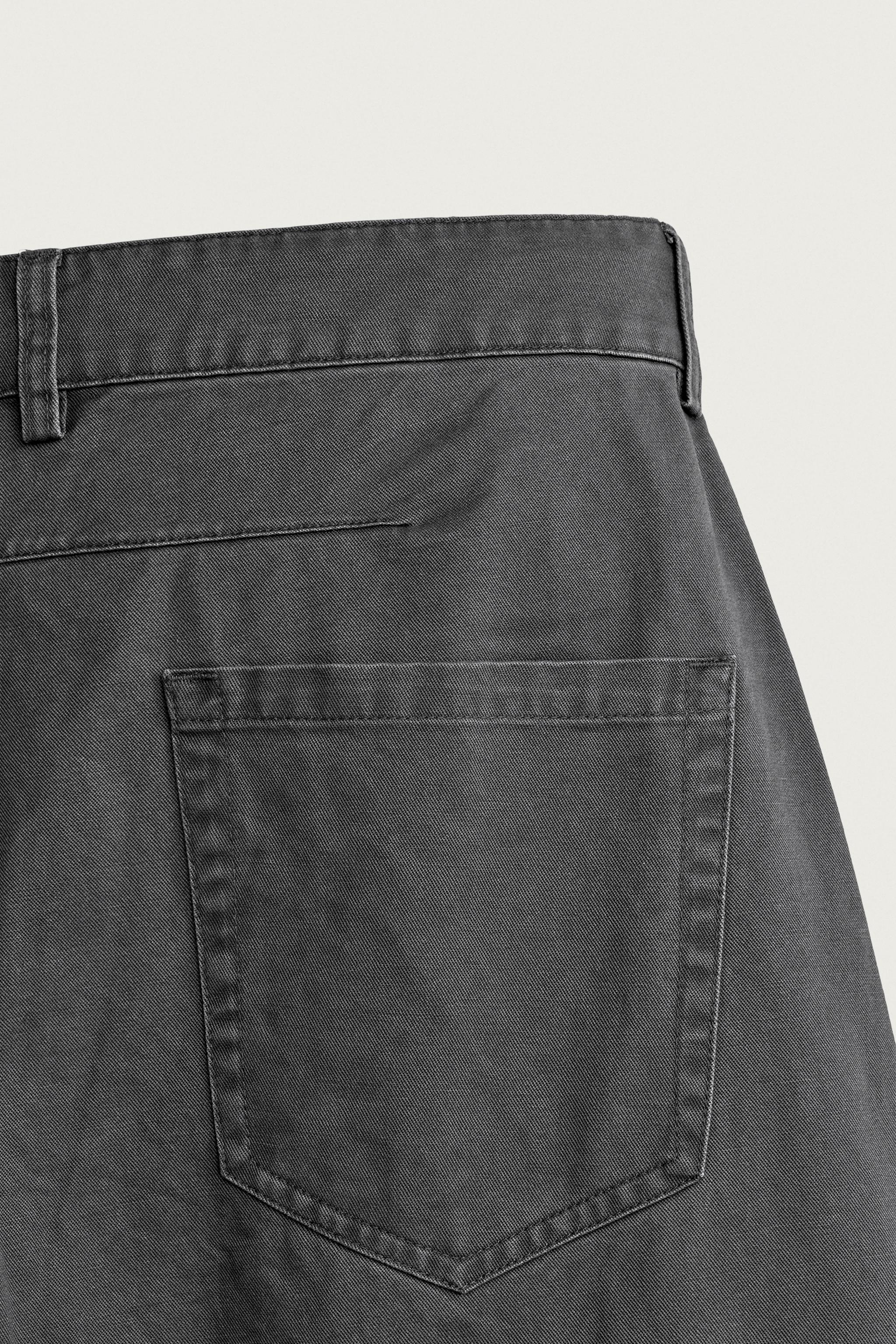 WASHED STRAIGHT-FIT CHINO PANTS