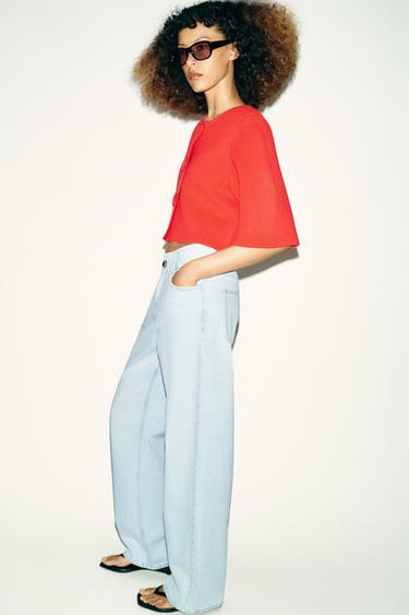 JEAN Z1975 DROIT TAILLE HAUTE LARGE - Bleu clair de Zara - Image 5