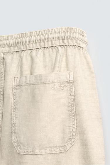 FADED RELAXED FIT BERMUDA SHORTS - Stone by Zara - Image 8
