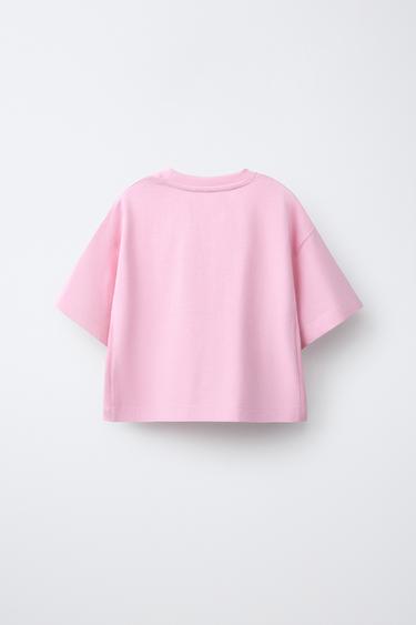 CAMISETA LISA HEAVY JERSEY - Rosa de Zara