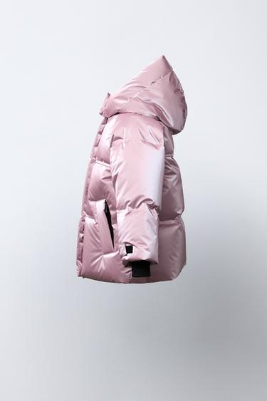METALLIC 80% DOWN AND 20% FEATHER WATER-RESISTANT AND WINDPROOF PUFFER JACKET RECCO® SYSTEM SKI COLLECTION - 140 by Zara - Image 2