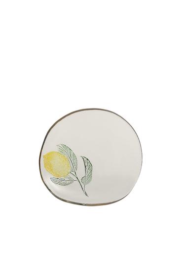 Zara LEMON GLASS SIDE PLATE - Yellow