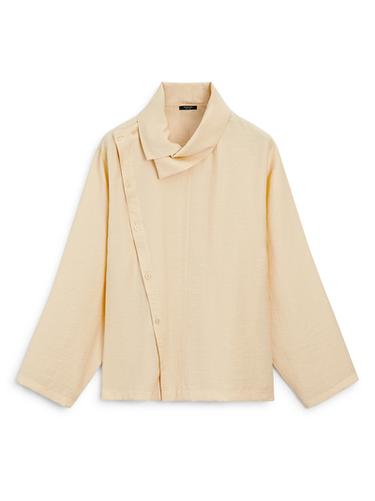 Chemisier boutonnage asymétrique - Écru de Zara