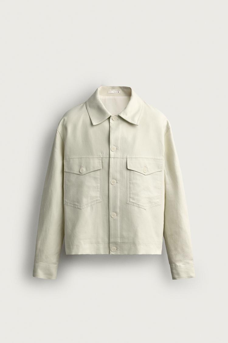 Sobrecamisa relaxed fit algodon lino