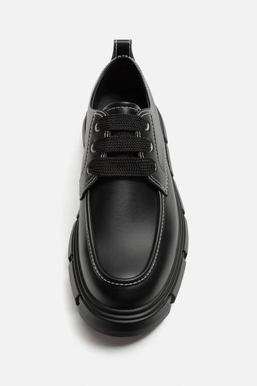 CHUNKY SHOES WITH TOPSTITCHING - Black by Zara - Image 2