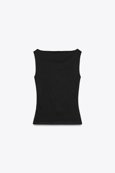 HAUT CÔTELÉ - Noir de Zara - Image 3