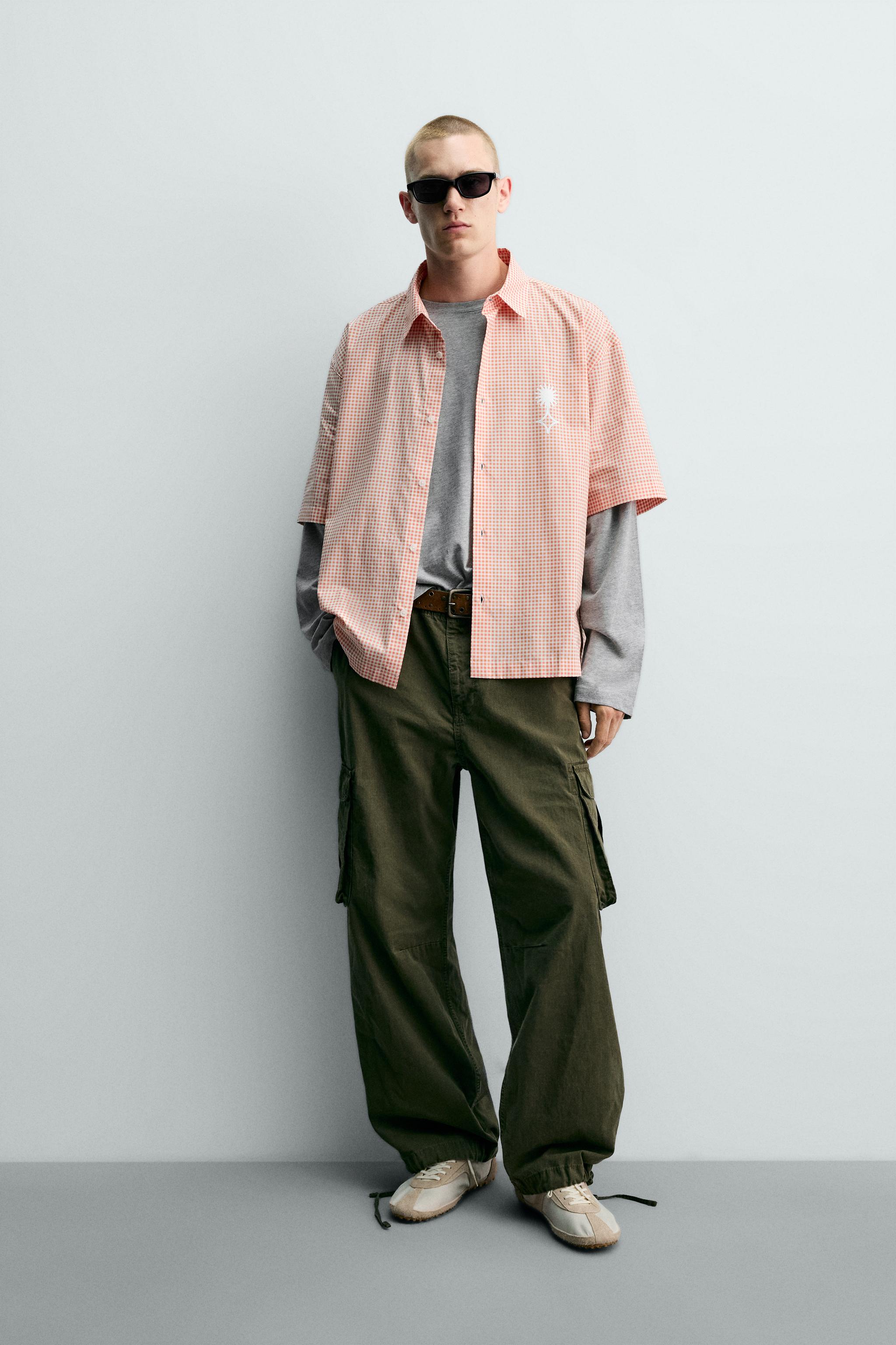 BOXY FIT TEXT PRINT SHIRT - white-orange | ZARA United States