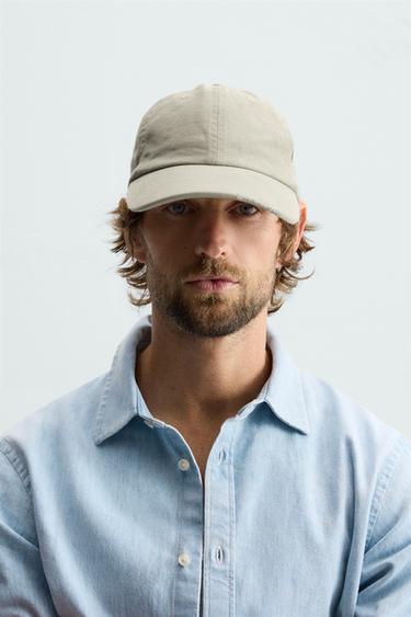 GORRA LAVADA SALPICADURAS - Verde gris de Zara - Imagen 0