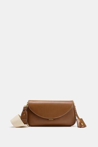 LONG CROSSBODY BAG - Dark tan by Zara