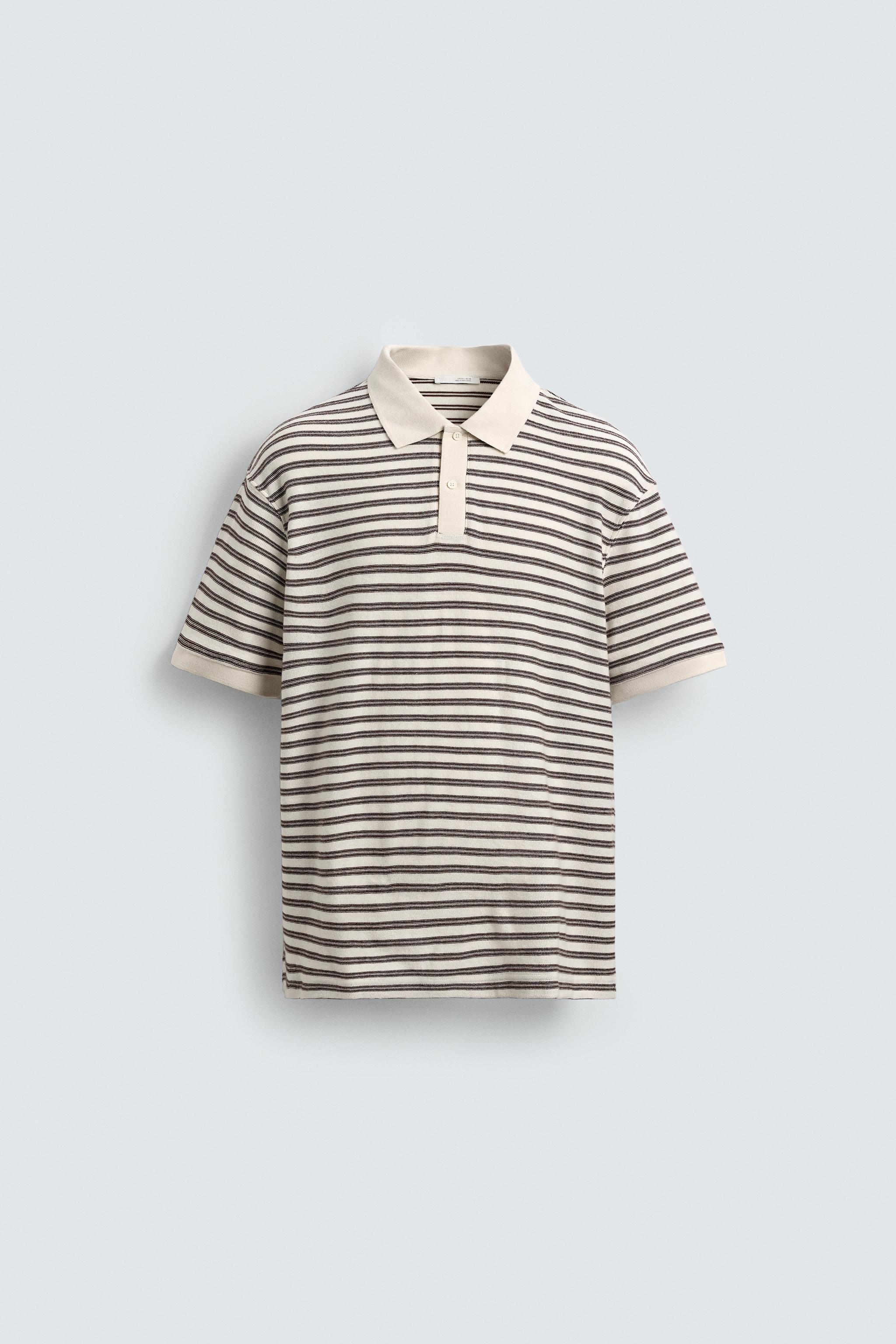 REGULAR FIT STRIPED JACQUARD POLO