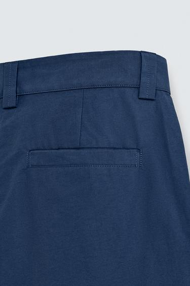 RELAXED FIT PLEATED TROUSERS - Blue / Indigo by Zara - Image 9