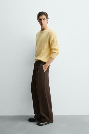 BRUSHED CABLE-KNIT TEXTURED JUMPER - Butter by Zara - Image 3