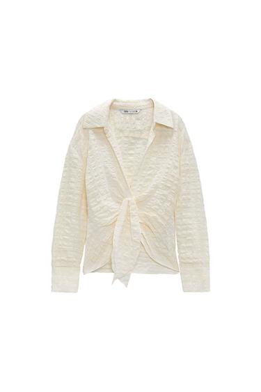 STRUCTURED DRAPED BLOUSE