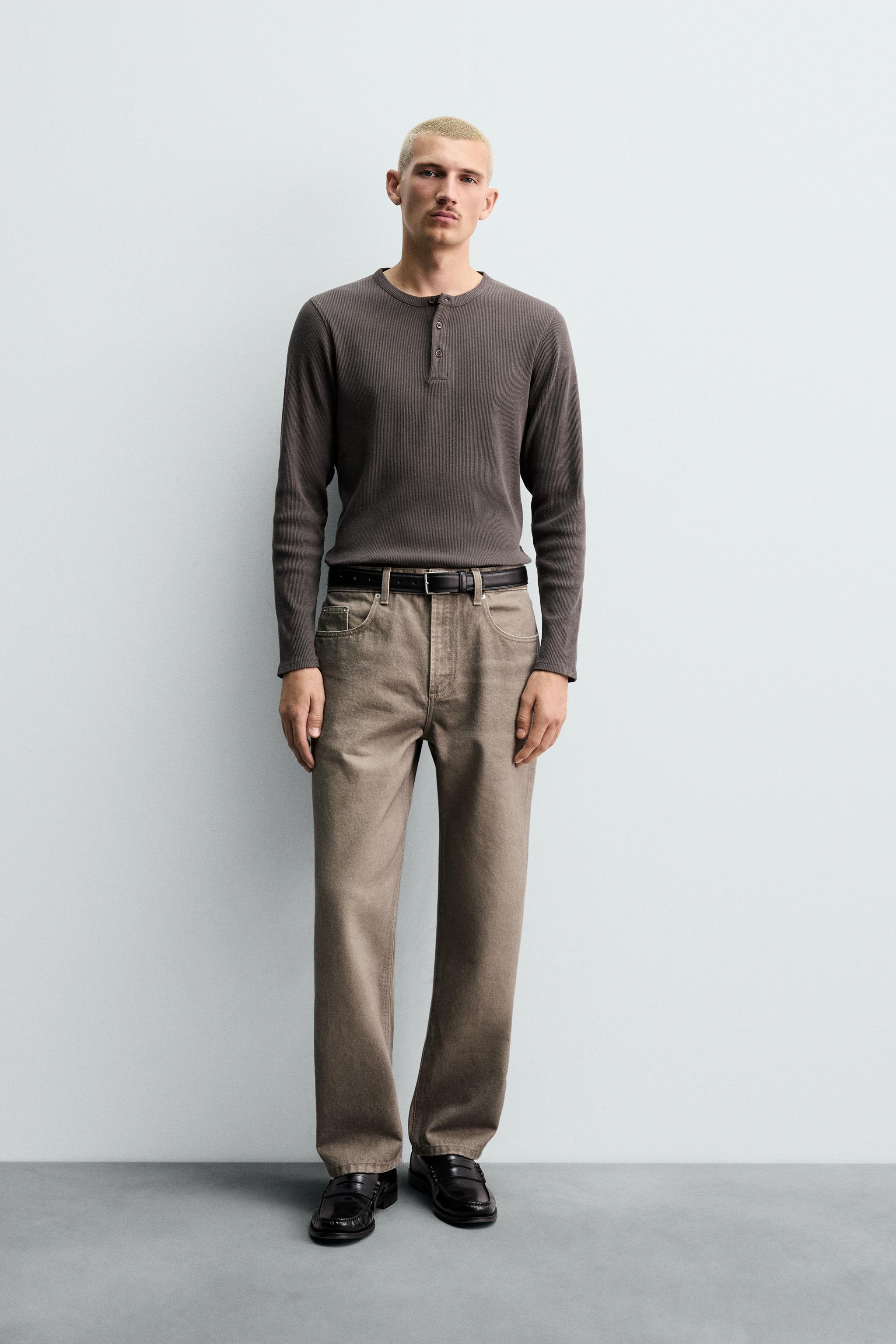 PRINTED WASHED STRAIGHT FIT JEANS