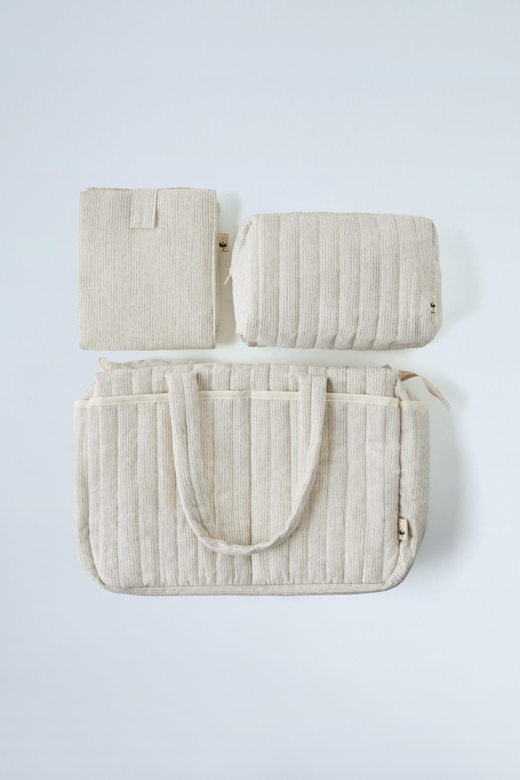 ZARA 【KIDS】PACK OF STRIPED MATERNITY BAGS STRIPED MATERNITY BAG - Camel Brown | ZARA United States