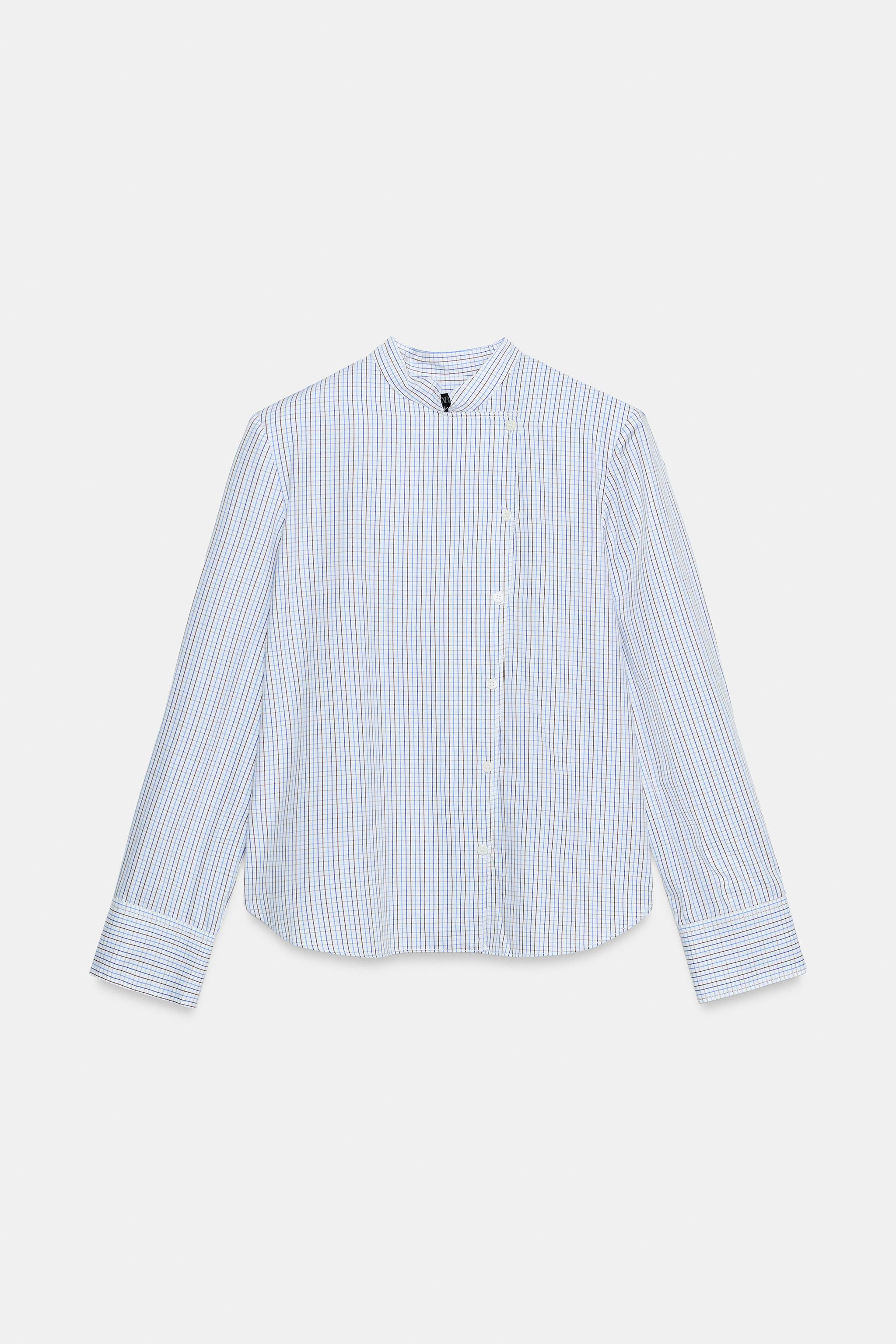 Zara ZW COLLECTION VATKALI EKOSE GÖMLEK görsel 7
