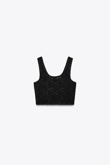 TOP CROP RNCAJE - Negro de Zara