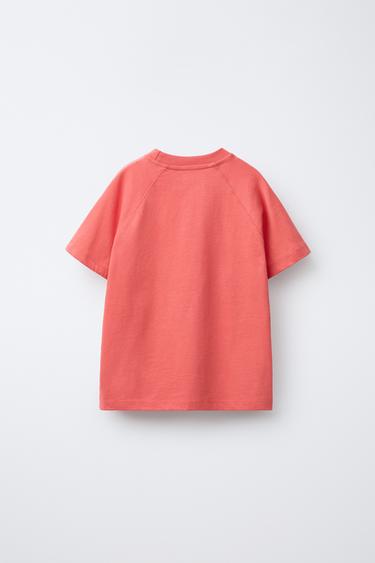 T-SHIRT AND BERMUDA SHORTS SET WITH LABEL - Coral by Zara - Image 2