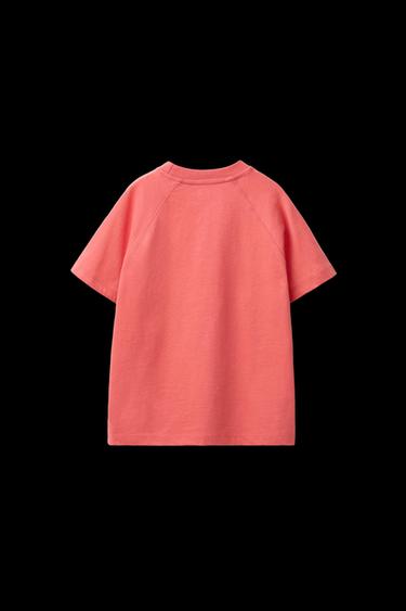 T-SHIRT- UND BERMUDA-GARNITUR MIT ETIKETTDETAIL - Koralle von Zara