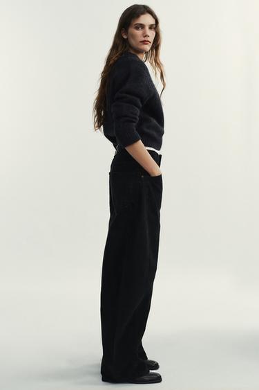 JEAN OVERSIZE TRF TAILLE MOYENNE - Noir de Zara - Image 3