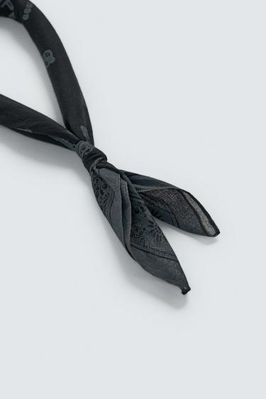 BANDANA À IMPRIMÉ GÉOMÉTRIQUE - Noir de Zara - Image 5