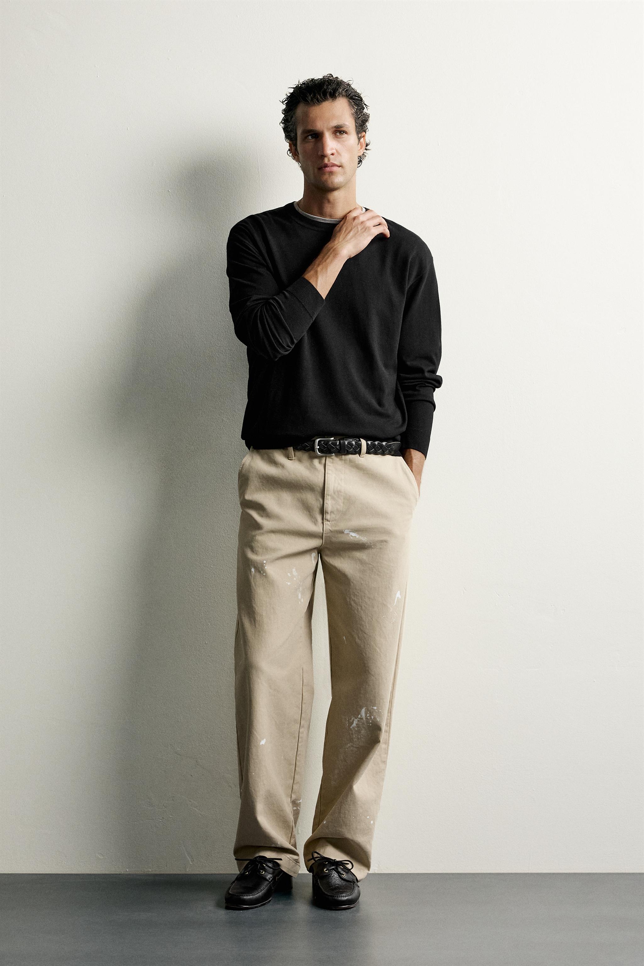 Мужские свитеры Zara BASIC REGULAR FIT SWEATER