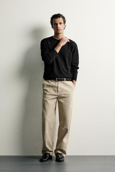 SWETER REGULAR FIT Z KOLEKCJI BASIC - Czarny Zara