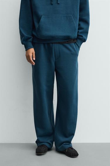 PANTALÓN JOGGER RELAXED FIT BÁSICO - Azul pato de Zara