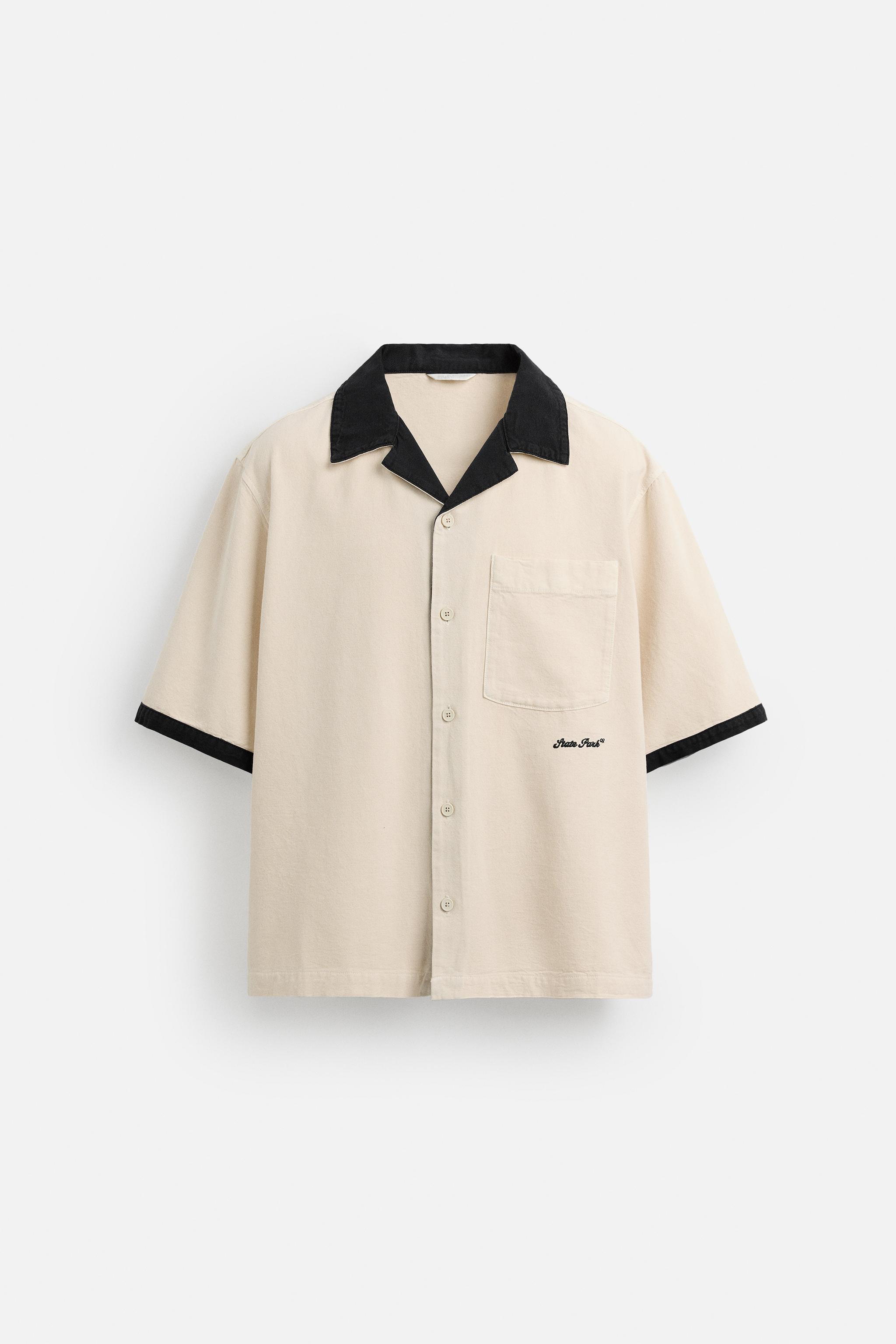 CHEMISE BRODÉE EN CONTRASTE