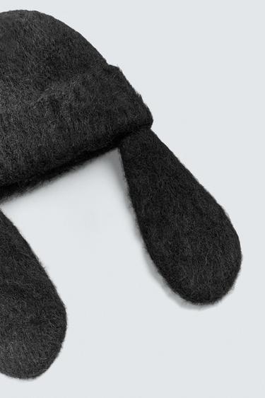 BONNET EN MAILLE OREILLES GOOFY HARRY LAMBERT FOR ZARA X DISNEY - Noir de Zara - Image 1