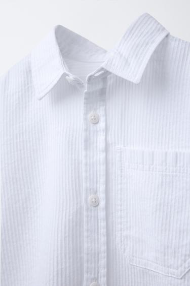 TEXTURED SHIRT - White by Zara - Image 4