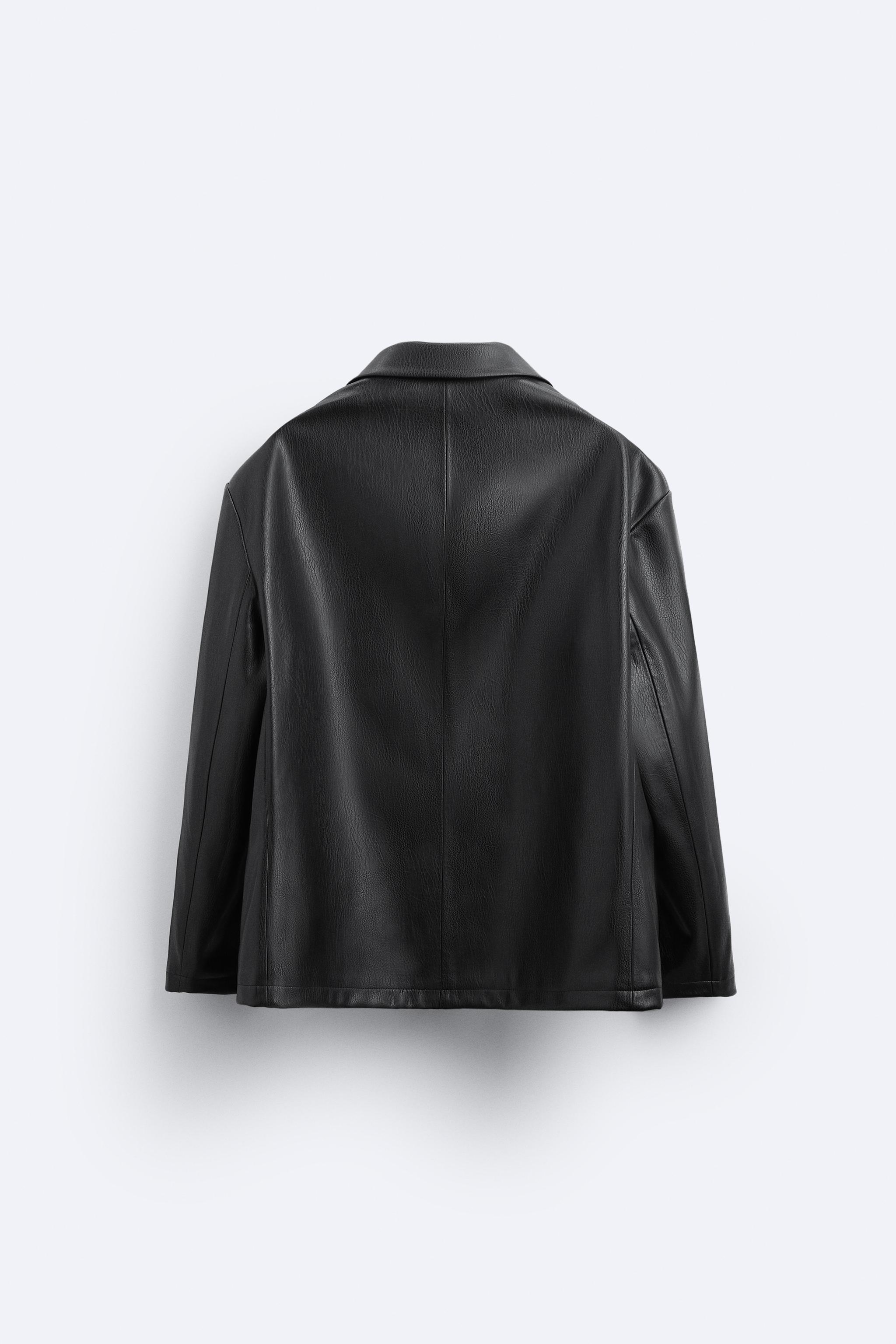 FAUX LEATHER OVERSIZED JACKET LIMITED EDITION - Black | ZARA Canada