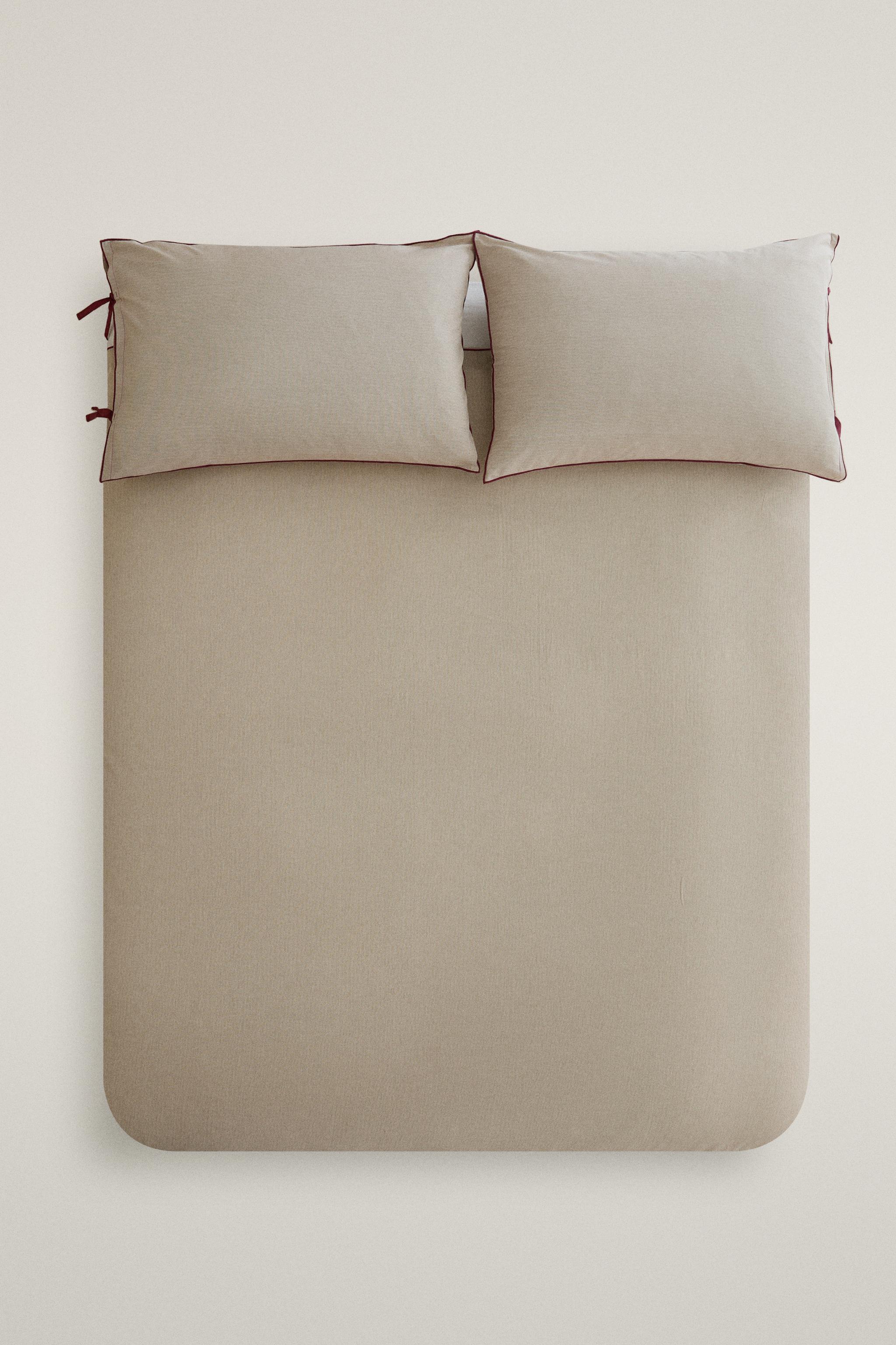 Housse de couette coton rayures Noël
