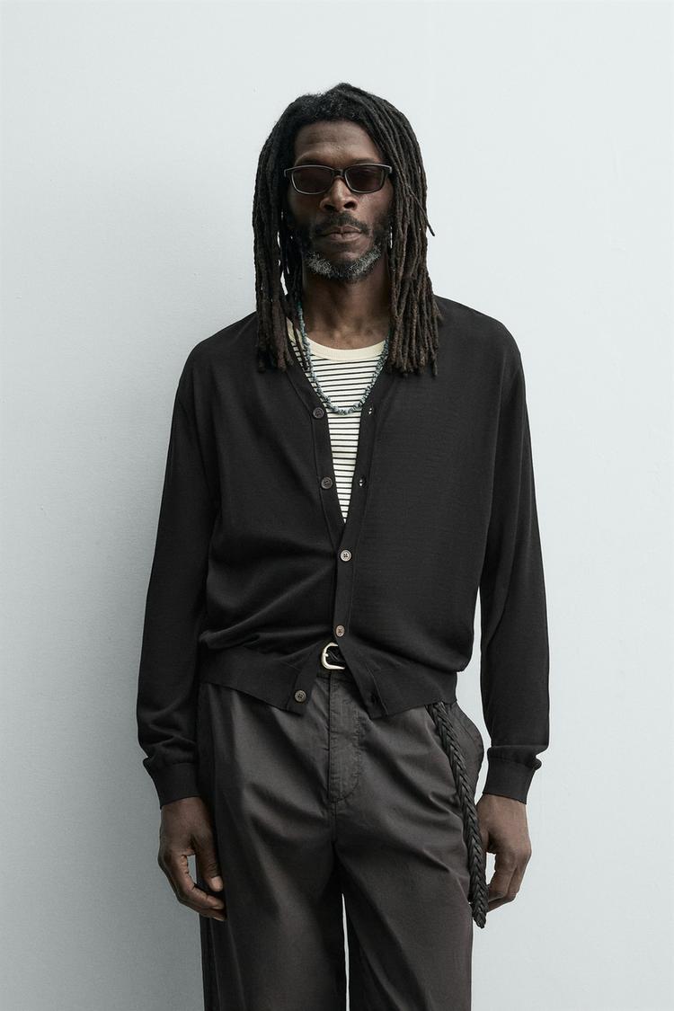 ZARA 100% SILK CARDIGAN AARON LEVINE X ZARA